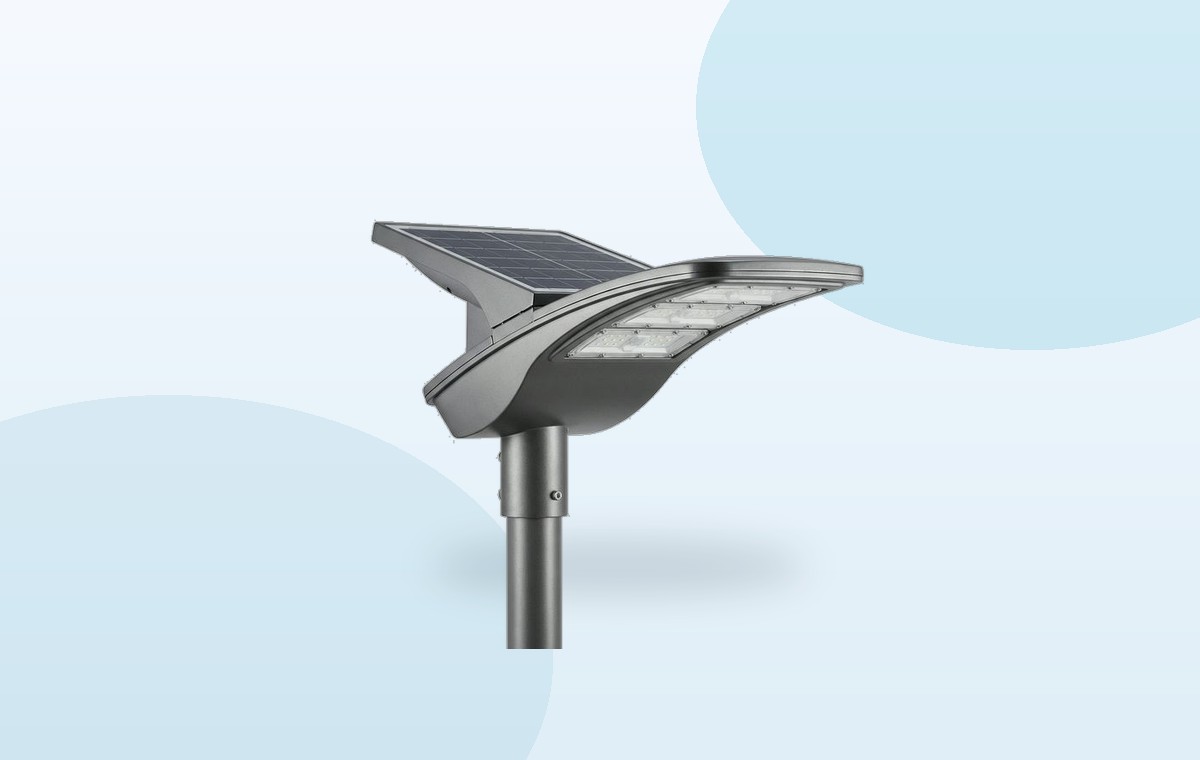 Split solar street lights, example image